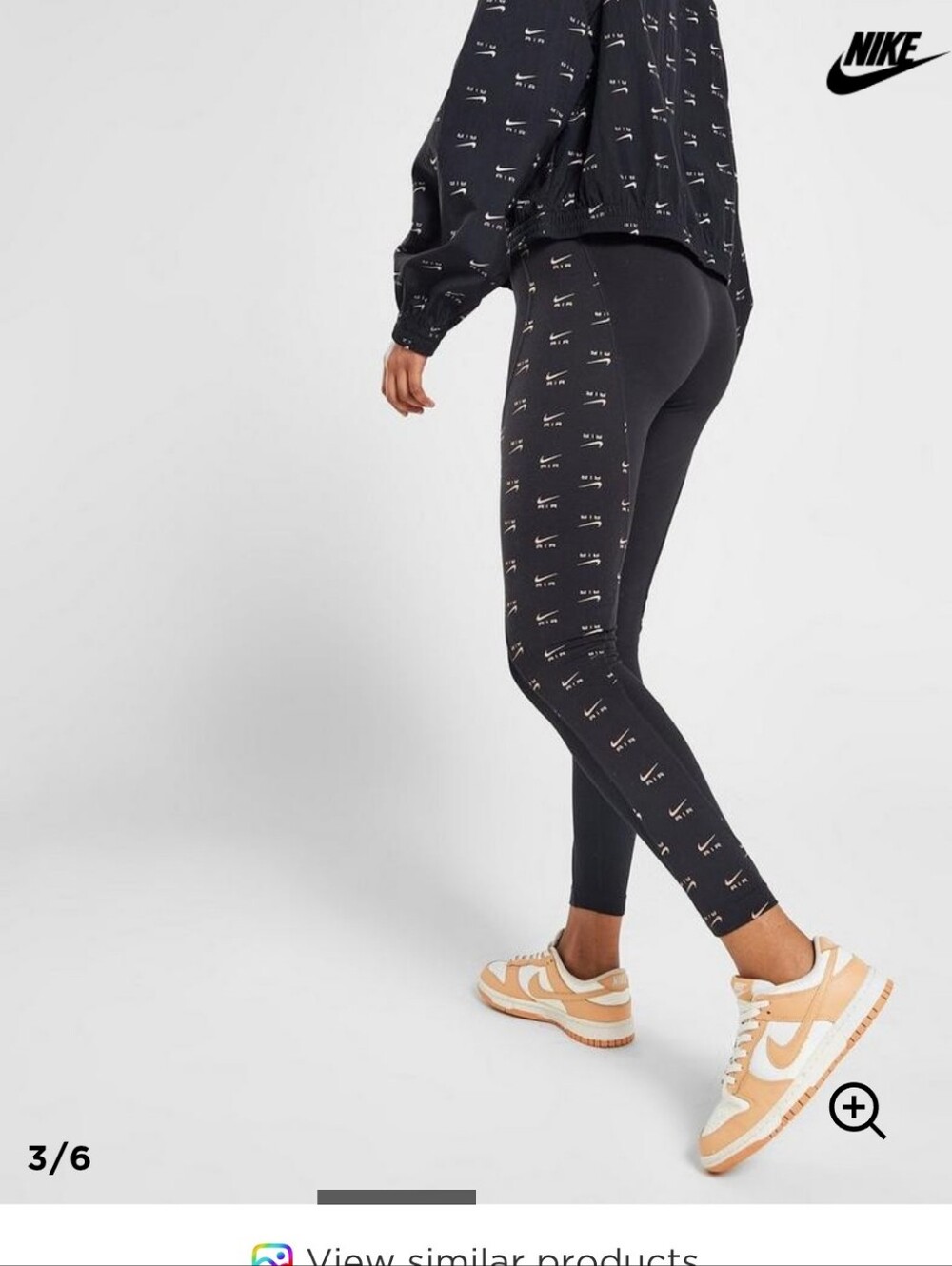 Nike Black Logo-Print High Wasted Full length Leggings Washed But Never Worn